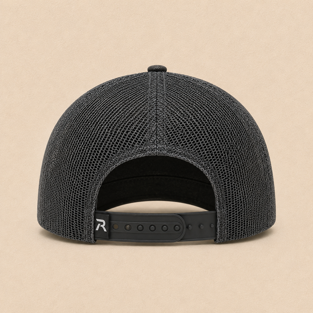 HEY NOW Square Logo Trucker Hat BACK