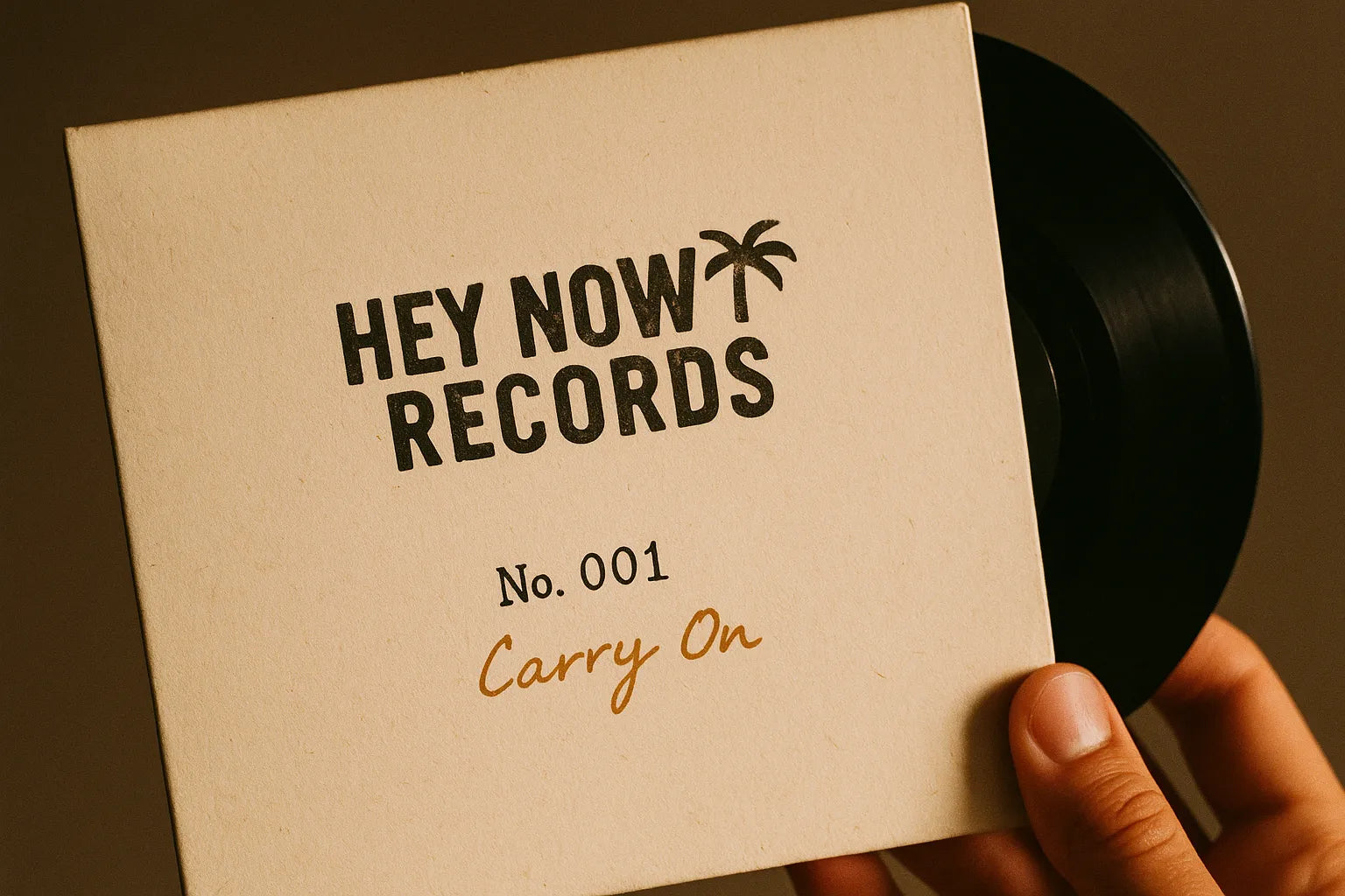 HEY NOW Records No. 001 stamped sleeve for Kenny Chesney's Carry On